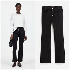 Madewell Mid Rise Kick Out Jeans Size 26 Black Denim